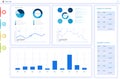 Dashboard, great design for any site purposes. Business infographic template. Vector flat illustration. Big data concept Dashboard